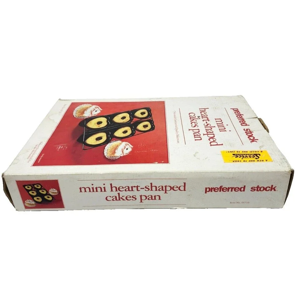 Vintage Mini Heart Shaped Cake Pans 14.5